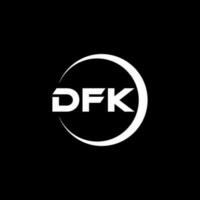 dfk carta logotipo Projeto dentro ilustração. vetor logotipo, caligrafia desenhos para logotipo, poster, convite, etc.