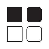 quadrado ou retângulo forma ícone isolado vetor ilustração.