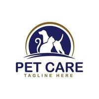 logotipo de pet care vetor