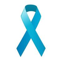 fita azul da conscientização do dia mundial do câncer de próstata vetor