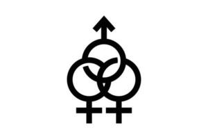 transgêneros ícone. sexual conceito símbolo. simples vetor Projeto editável