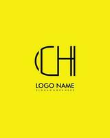 CH inicial minimalista moderno abstrato logotipo vetor