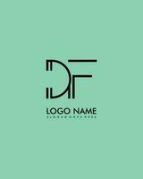 df inicial minimalista moderno abstrato logotipo vetor