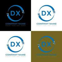 design criativo do logotipo da letra dx. dx design exclusivo. vetor
