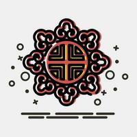 ícone coreano tradicional ornamento. sul Coréia elementos. ícones dentro mbe estilo. Boa para impressões, cartazes, logotipo, anúncio, infográficos, etc. vetor