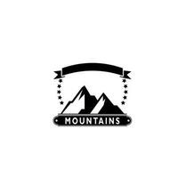 montanha logotipo, montanha expedição e Rocha escalada vetor ícones.