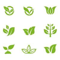 ícone logotipo natural, ervas, orgânico, ecologia, folhas. vetor