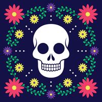Dia do cartão morto com decoração floral