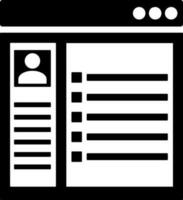 rede inscrição do utilizador perfil ícone dentro Preto e branco cor. vetor