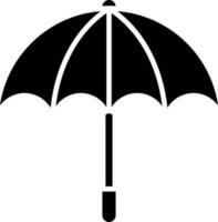 guarda-chuva ícone dentro Preto e branco cor. vetor