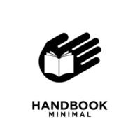 livro de mão simples ilustração vetorial mínima design do ícone do logotipo vetor