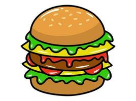 Hamburger velozes Comida clipart ilustração vetor