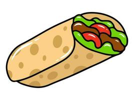 Kebab velozes Comida clipart ilustração vetor