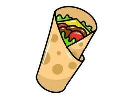 Kebab velozes Comida clipart ilustração vetor