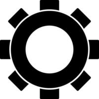 glifo ícone ou símbolo do configuração ou roda dentada. vetor