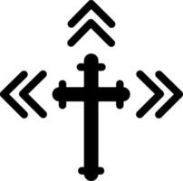 piedosos cristão Cruz ícone dentro Preto cor. vetor