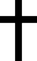 cristão Cruz ícone dentro Preto cor. vetor