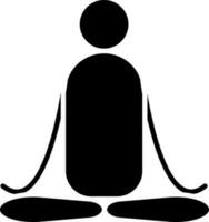 vetor ilustração do meditação ioga homem ícone