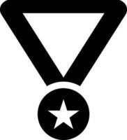 Estrela medalha glifo ícone ou símbolo. vetor