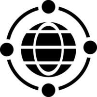 global conexão glifo ícone ou símbolo. vetor