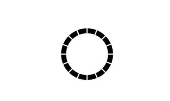 carregamento simples redondo desenho de ícone preto fundo branco vetor