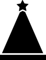 Preto e branco ilustração do festa boné ícone. vetor