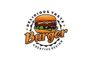 moderno hamburguer logotipo arte vetor ilustração Projeto