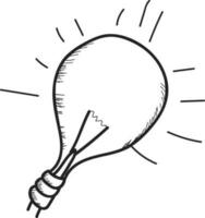 ilustração do a iluminado lâmpada. vetor