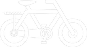 isolado linha arte bicicleta em branco fundo. vetor
