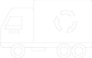 Entrega caminhão dentro plano estilo ilustração. vetor