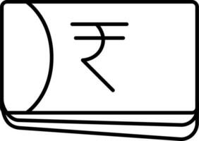 indiano rupia notas símbolo. vetor