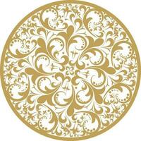 circular ornamental dourado bola. vetor
