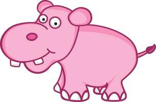 fofa caricatura do hipopótamo. vetor