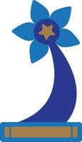 azul flor Projeto prêmio. vetor