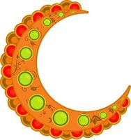 ilustração do laranja crescente lua. vetor