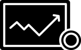 financeiro apresentação borda glifo ícone ou símbolo. vetor