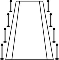 barreira ícone para entrada dentro cinema corredor. vetor