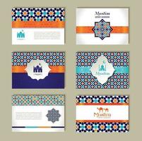 banners conjunto de design étnico. religião conjunto abstrato de layout. vetor