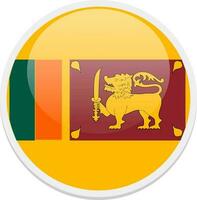 bandeira do Srilanka em circular fundo. vetor