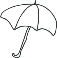 linha arte ilustração do uma guarda-chuva. vetor