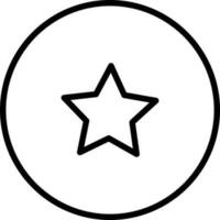Estrela botão ícone dentro linha arte para favorito conceito. vetor