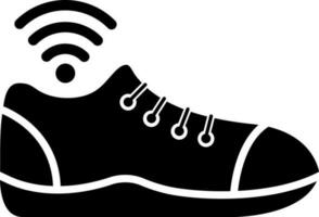 Wi-fi conectado tênis ícone ou símbolo. vetor