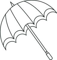 isolado guarda-chuva ade de Preto linha arte ilustração. vetor