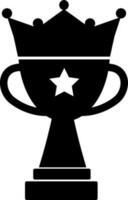 coroa e Estrela decorado troféu copo prêmio. vetor