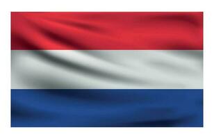 realista nacional bandeira do Holanda. atual Estado bandeira fez do tecido. vetor