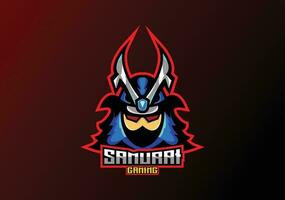 samurai jogos logotipo Projeto mascote vetor