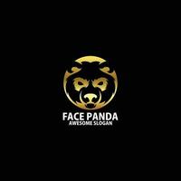 face panda logotipo Projeto luxo linha vetor