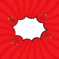 ilustração vetorial balão vermelho com estrela e estilo pop art vetor