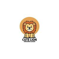 fofa leão logotipo Projeto mascote vetor