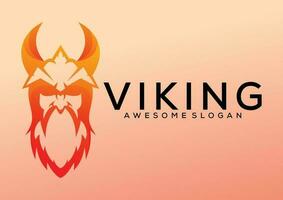 viking logotipo Projeto linha arte colorida vetor